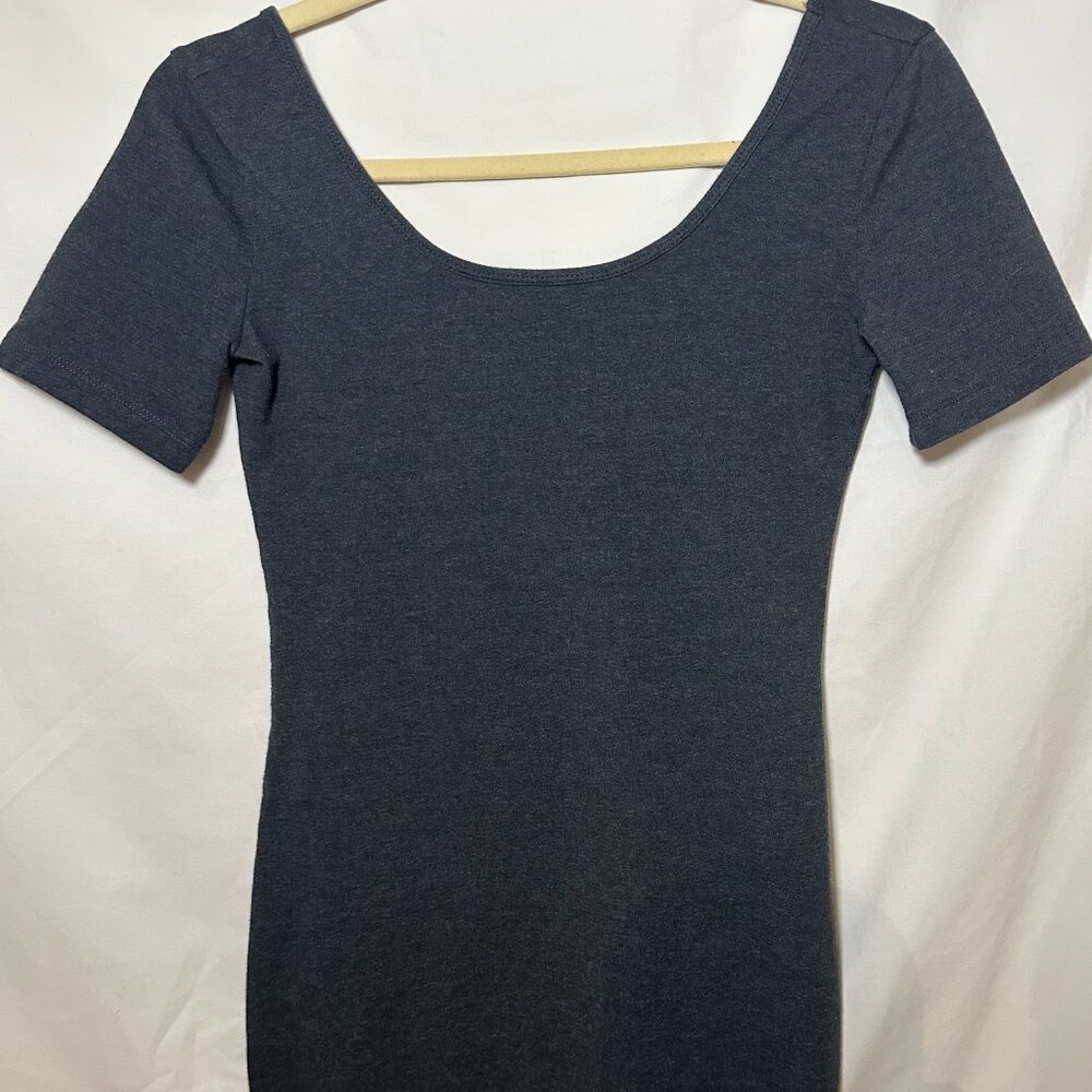 Gray Scoop neck jersey dress small